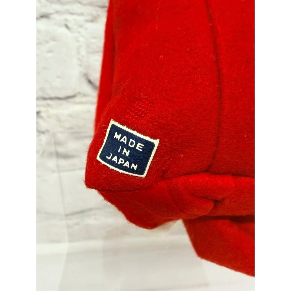 Vtg Knee Hugger Elf Large Pointy Ears 8” Japan Red Suit Blue Eyes